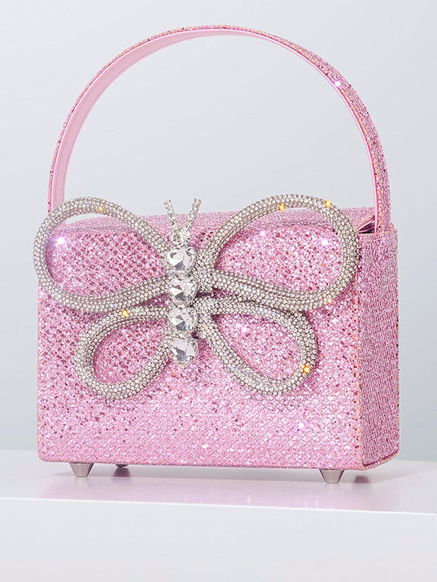 Andrea – Handtasche mit Schmetterlingsdesign und glänzendem Strass