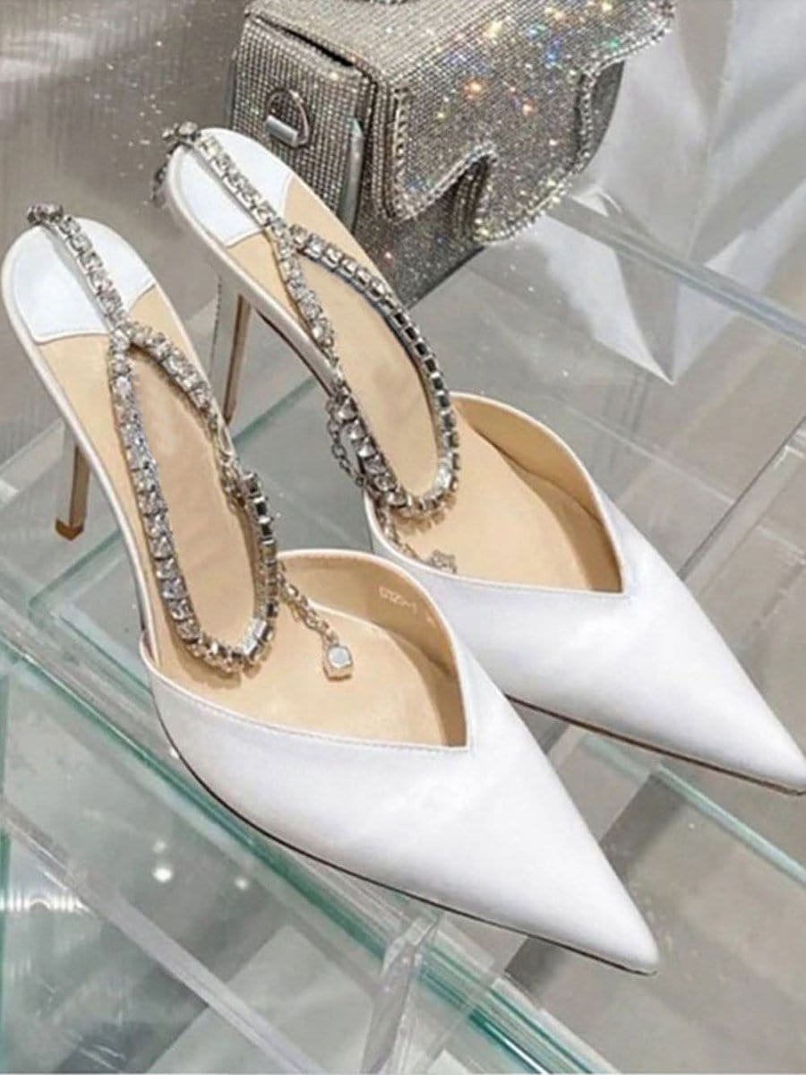 Ankle Rhinestone Heel