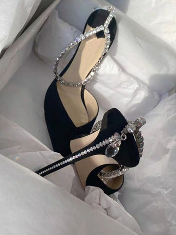 Ankle Rhinestone Heel