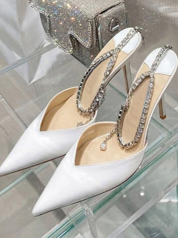 Ankle Rhinestone Heel