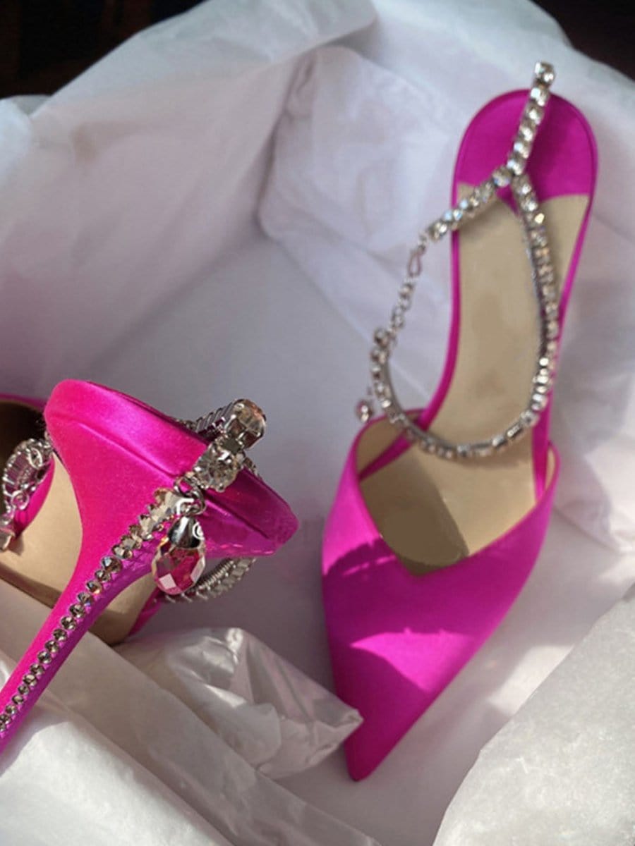 Ankle Rhinestone Heel