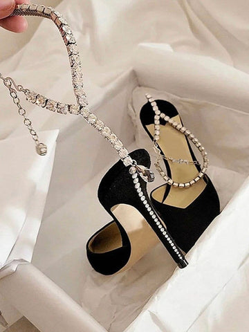 Ankle Rhinestone Heel