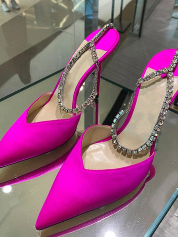 Ankle Rhinestone Heel