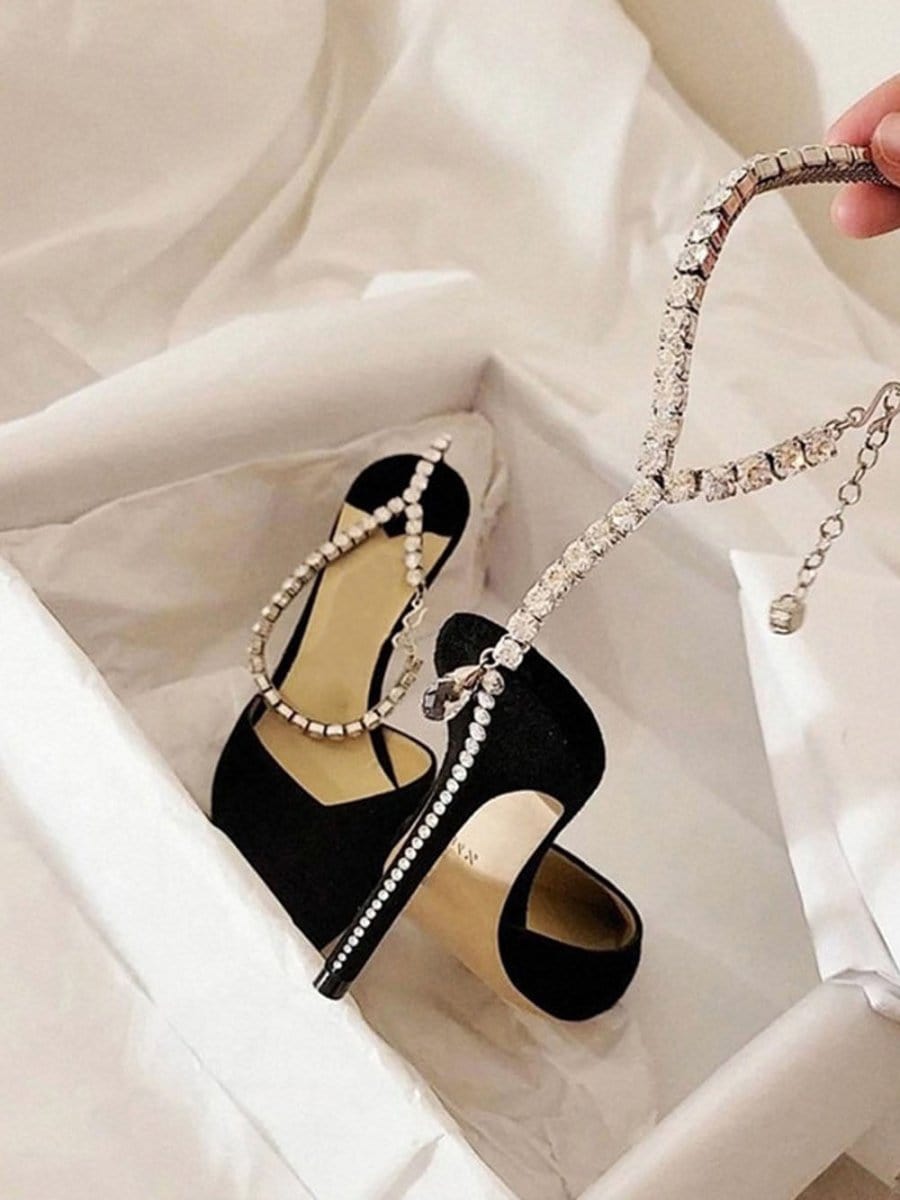 Ankle Rhinestone Heel