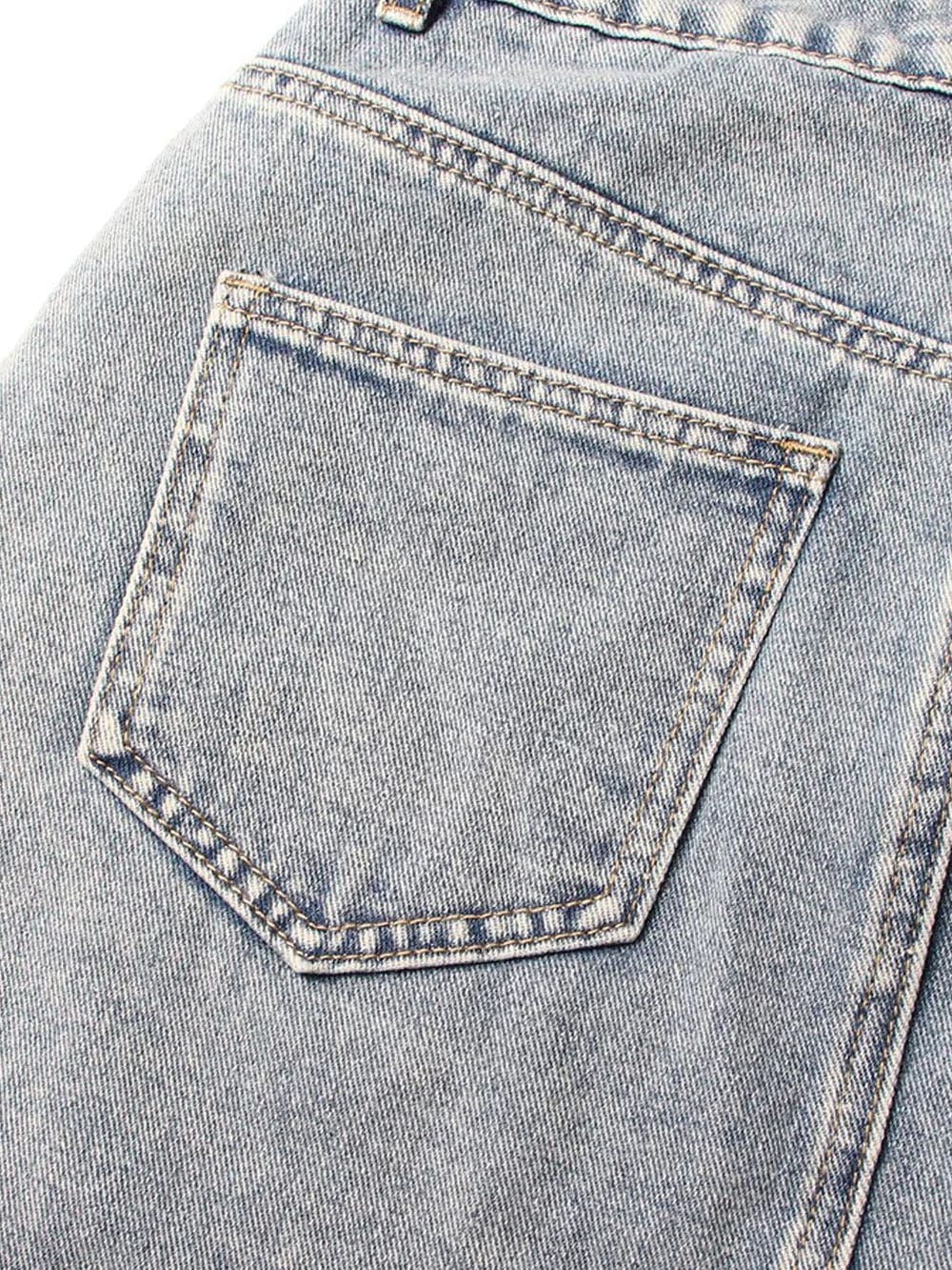 Lässiger Jeansrock mit Aussparungen von Aster