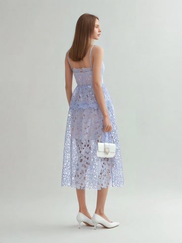 Hollow Out Sexy Camisole Maxi Dress