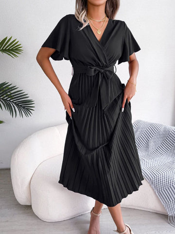 Robe longue en mousseline de soie Brynn