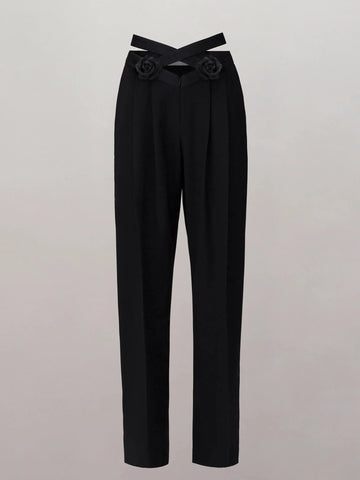 Ärmelloses Weste-Set mit hoher Taille und zweiteiligem Set