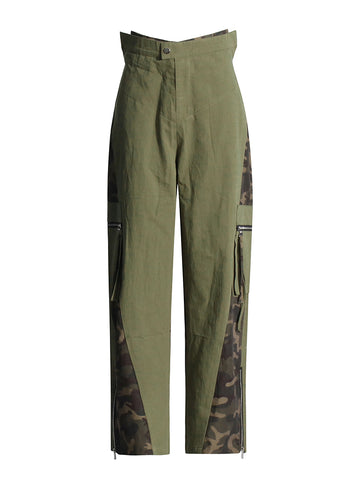 Army Green Straight Leg Pants