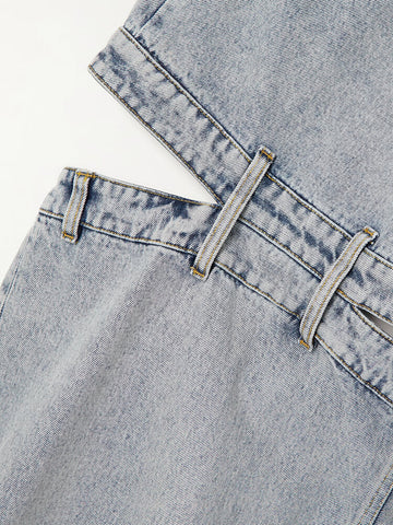 Chic Spliced Zipper Jeans