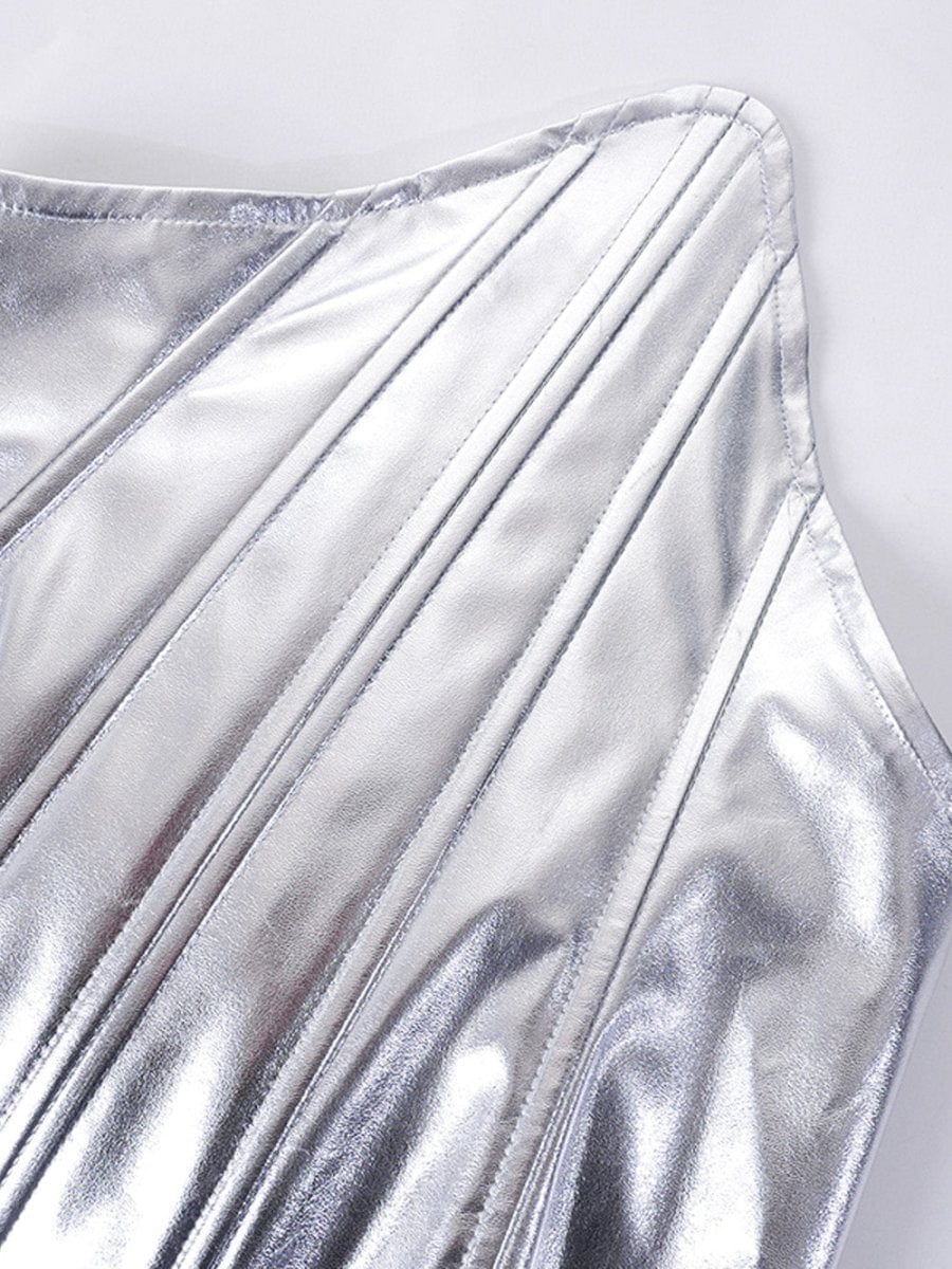 Charlie Metallic Vest Streetwear Top