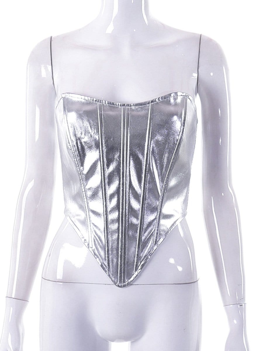 Charlie Metallic Weste Streetwear Top