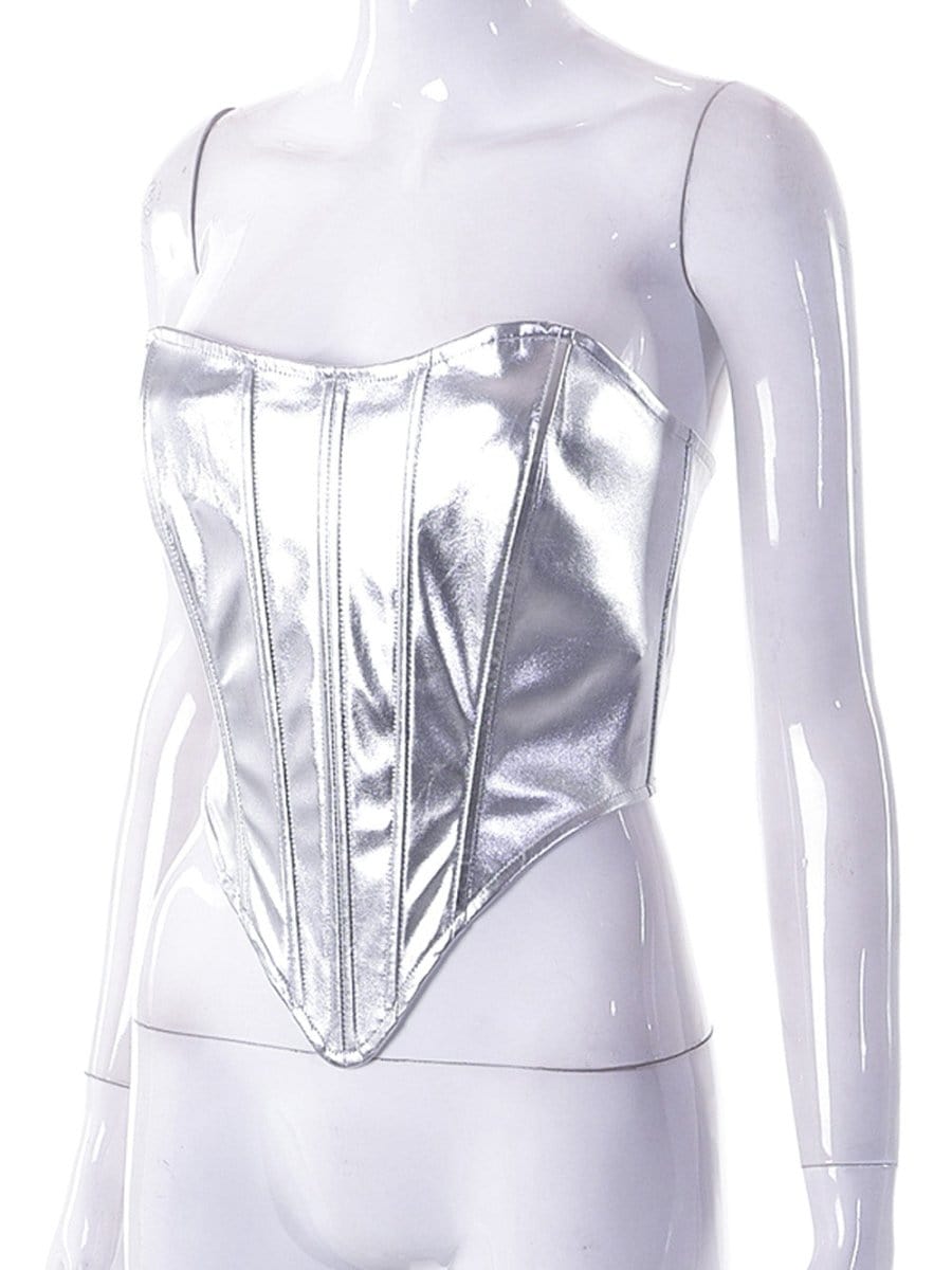 Charlie Metallic Weste Streetwear Top