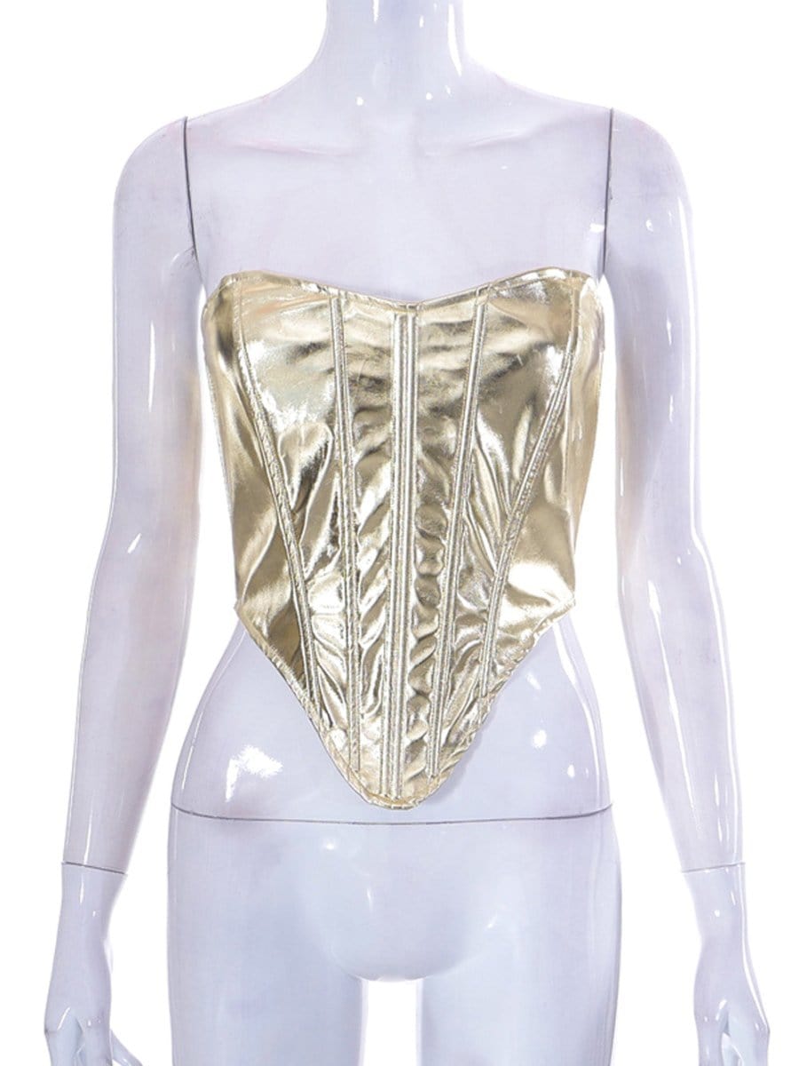 Charlie Metallic Weste Streetwear Top