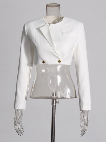 Long Sleeve White Two Piece Set