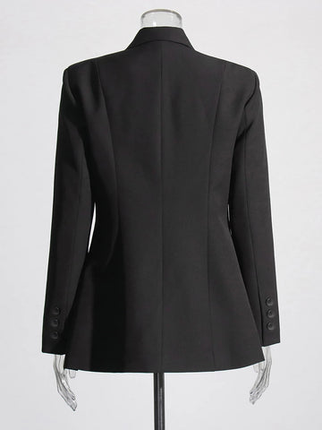 Minimalist Blazers For Notched Collar Button Slimming