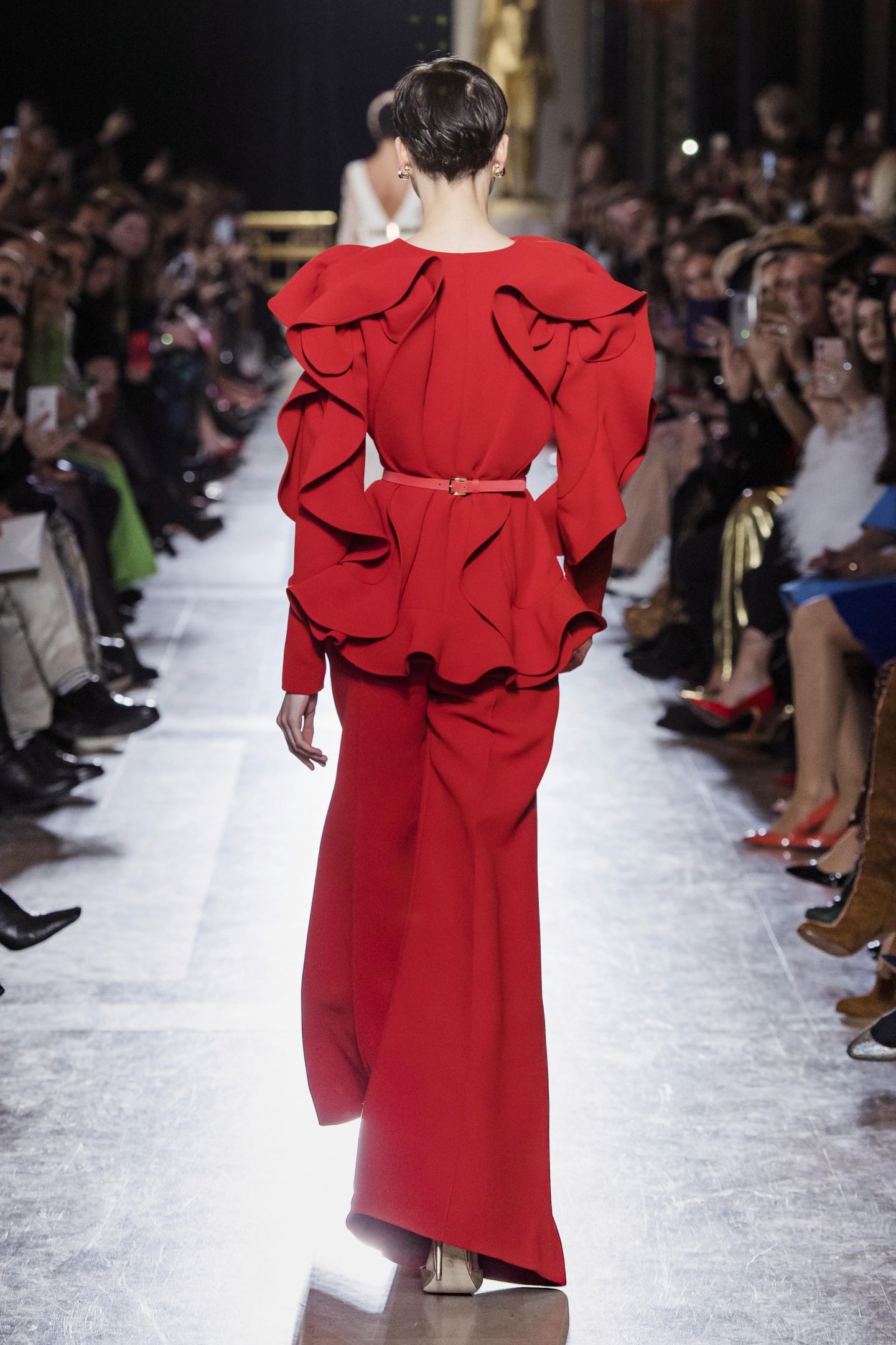 RED RUFFLE JACKET