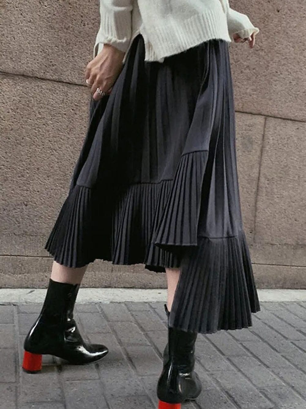 Elle Pleated Casual Skirt