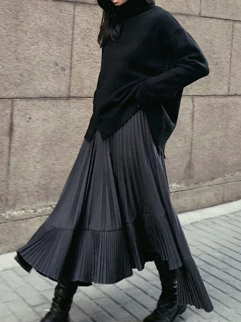 Elle Pleated Casual Skirt