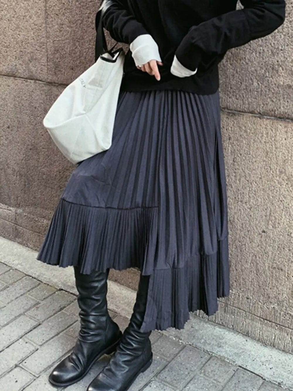 Elle Pleated Casual Skirt