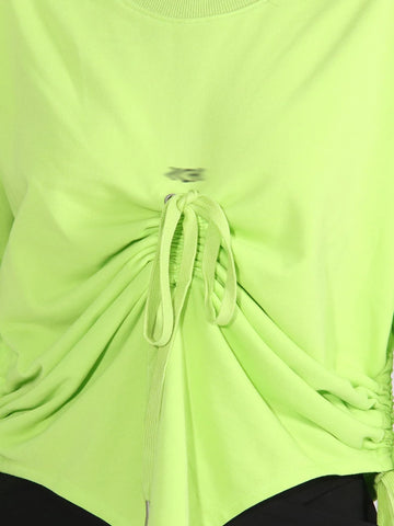 Drawstring Sweatshirts For Irregular Folds