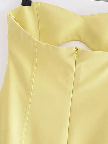 freya strapless hollow out mini dress Freya Strapless Mini Dress with Hollow Out Design
