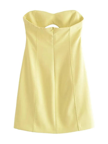 Freya Strapless Hollow Out Mini Dress – Luis Shop
