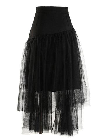 Gianna Tassel Mesh Midi Skirt