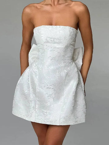 Harper Sleeveless Bow Embellished Mini Dress