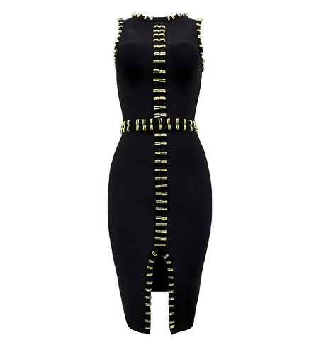 The Gemma Studded Split-Front Dress - Multiple Colors