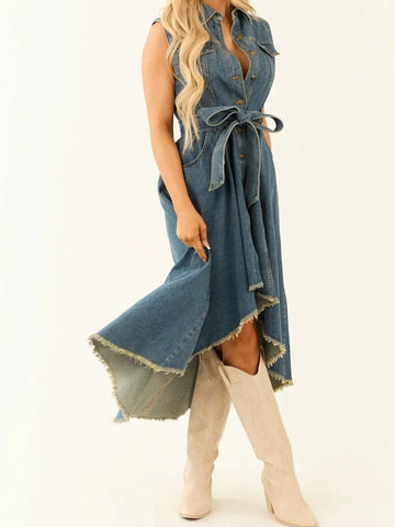 Irregular Denim Dress