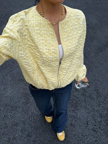 Jacquard Jacket Cardigan Coat