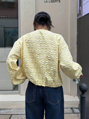 Jacquard Jacket Cardigan Coat