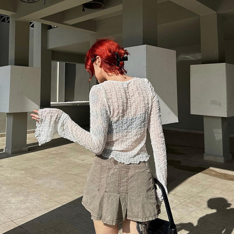 Cardigan Lace-Up Top