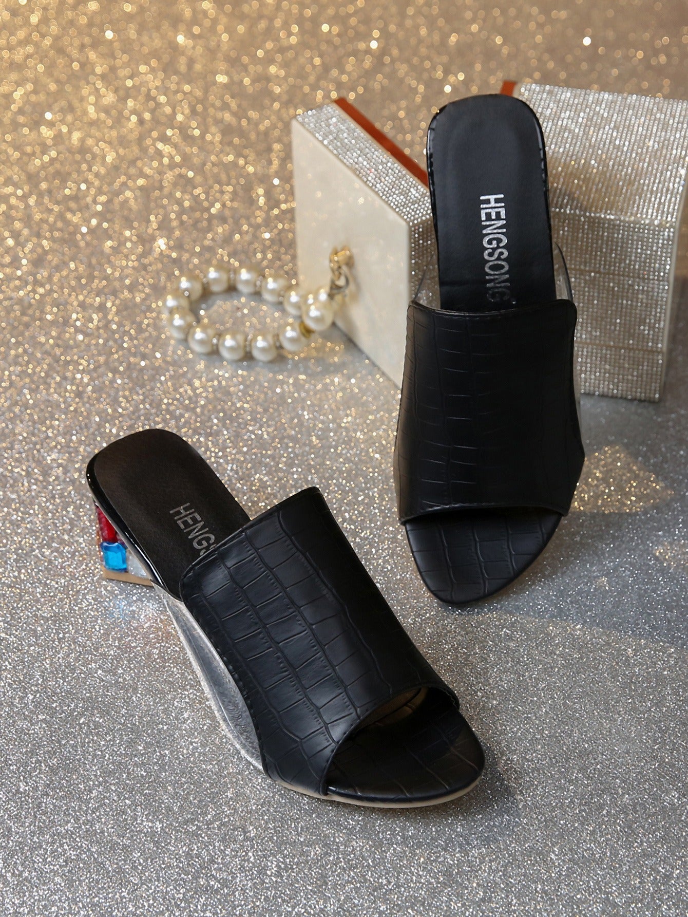 High Heels With Thick Heels And Flip-Flops