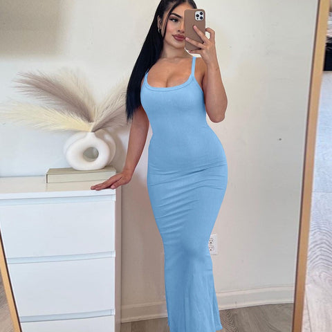 Summer Bodycon Casual Slim Long Dresses