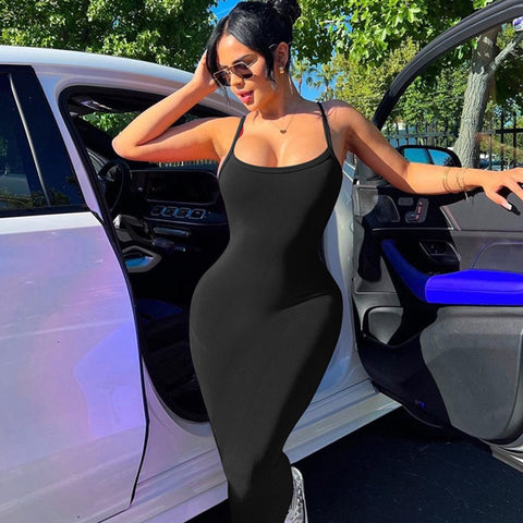 Summer Bodycon Casual Slim Long Dresses