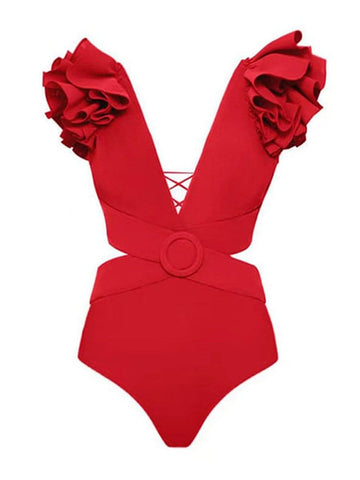 Keziah Ruffle Swimsuit & Skirt Set