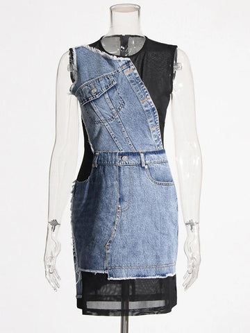 Landon Sleeveless Denim Dress