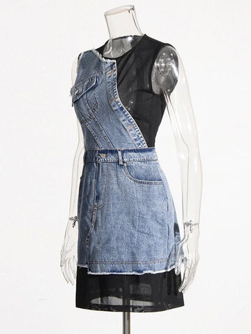 Landon Sleeveless Denim Dress