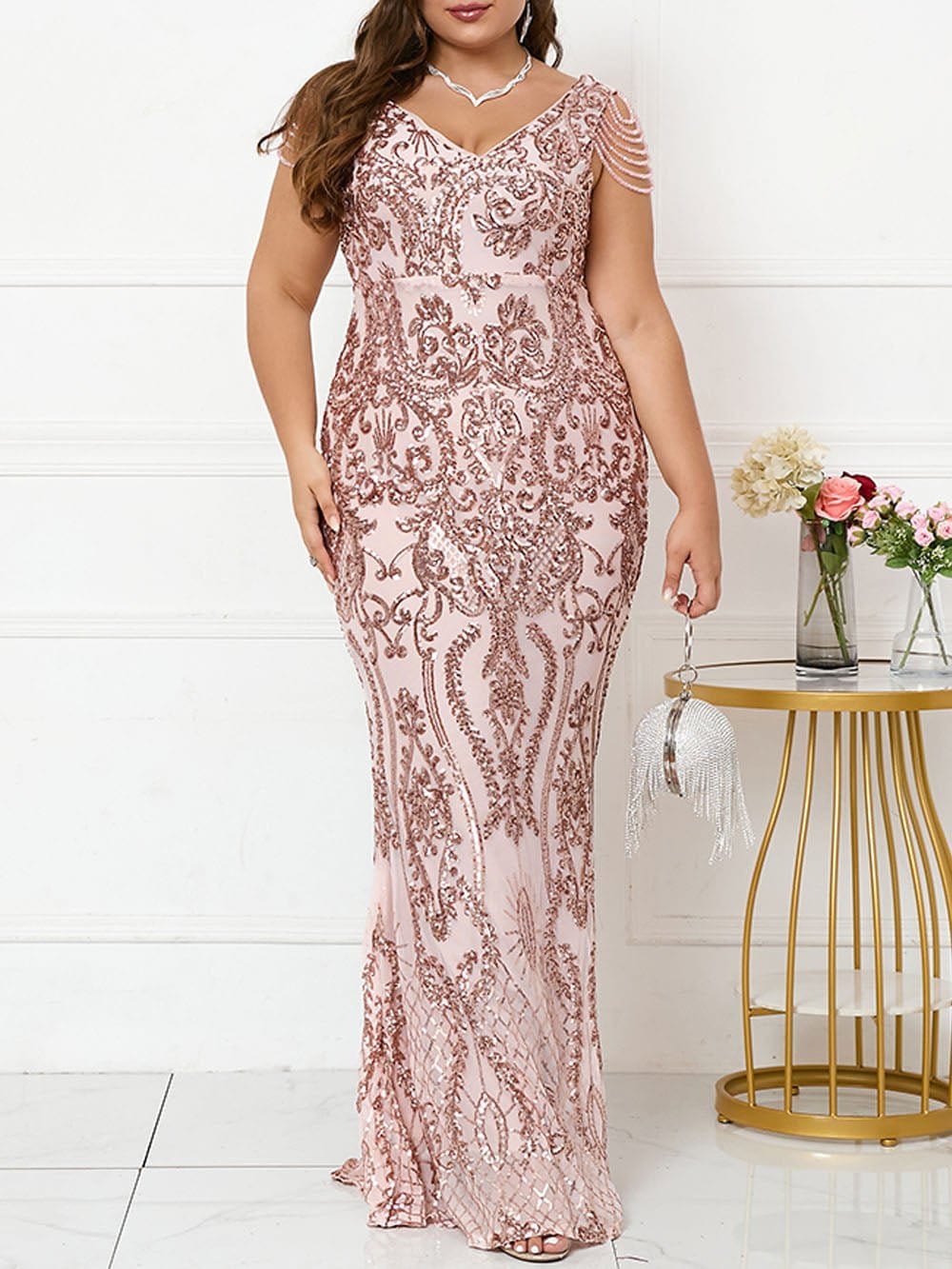 Laura Sequin Maxi Dress