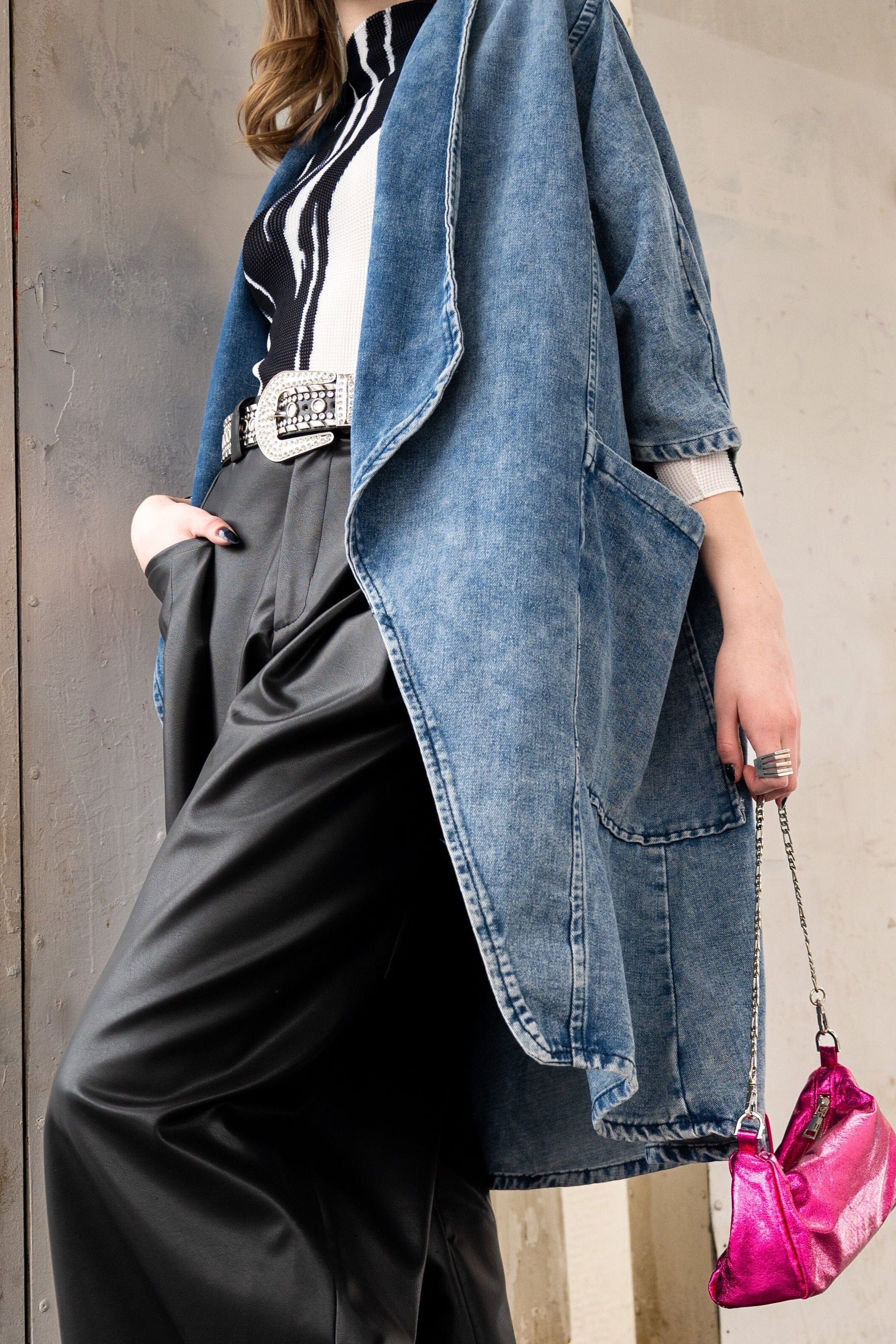 Long Jean Cardigans LIGHTWEIGHT DENIM CARDIGAN – Luis Shop