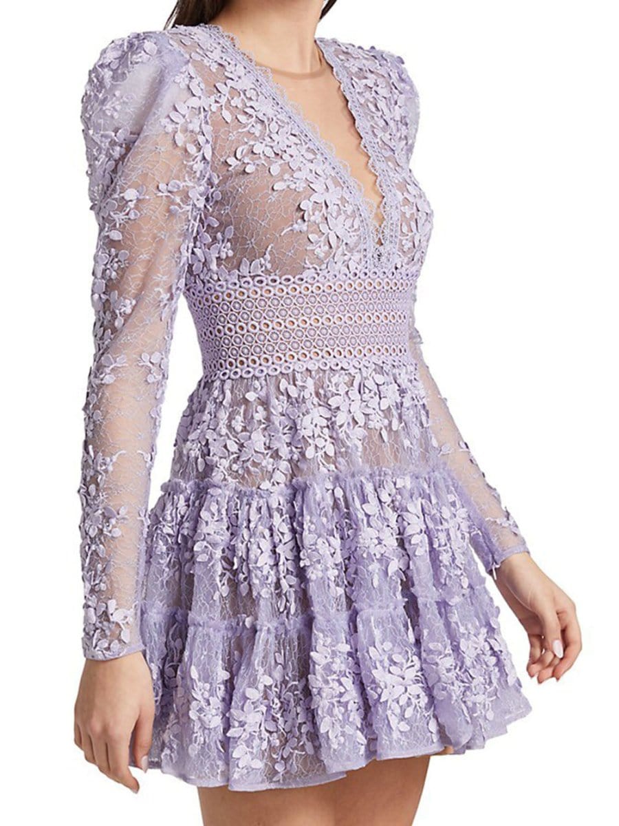 Robe courte plissée Lila