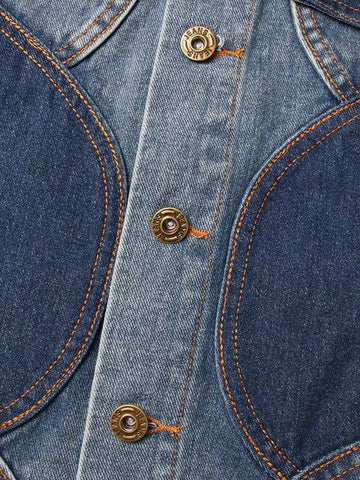 Livia  Hollow Out Denim Jacket