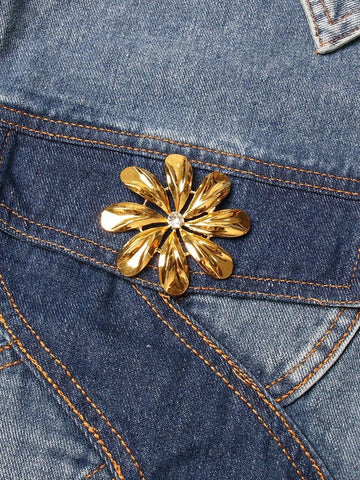 Livia  Hollow Out Denim Jacket