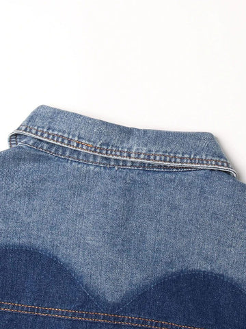 Livia  Hollow Out Denim Jacket