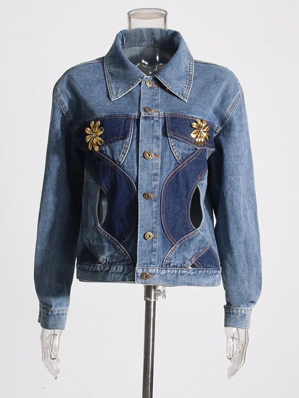 Livia  Hollow Out Denim Jacket