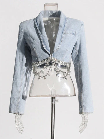 Lyric Diamond Denim Jacket