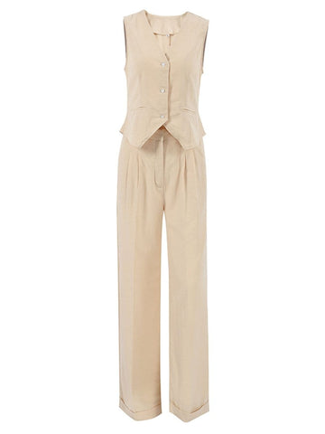 Makayla Breasted Top & Pant Set
