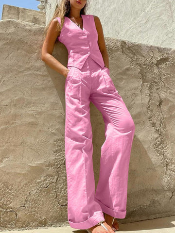 Makayla Breasted Top & Pant Set